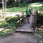 A Competitor Crossing The Bridge