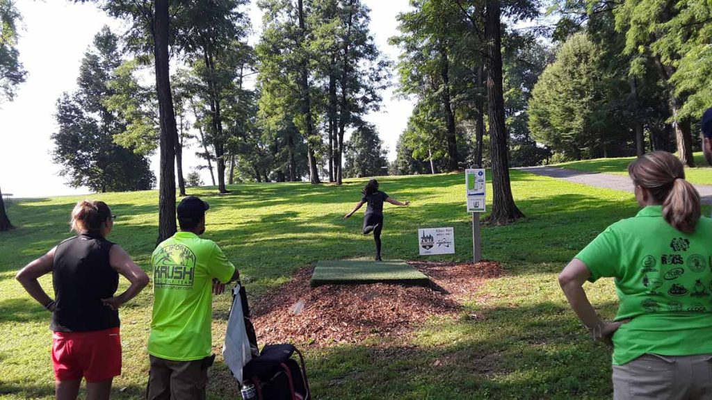 A Competitor Teeing Off on Hole 5