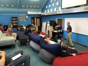 Joe Hackett presenting at York Robothon