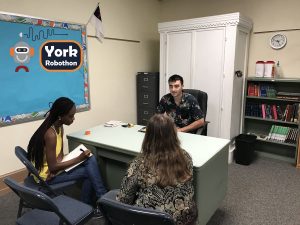 York Robothon participants meet their client